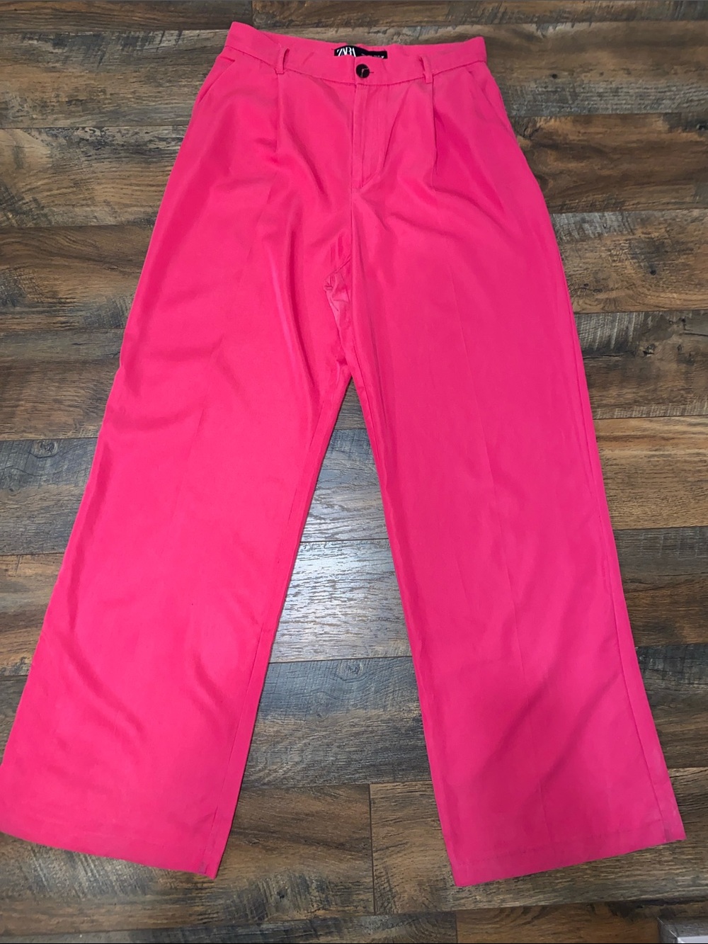 Zara Hot Pink Wide Leg Pants